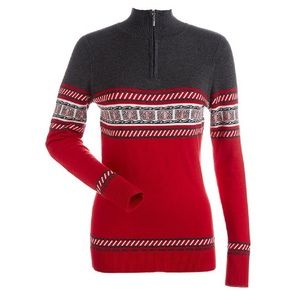 Nils Terri Red/Charcoal/W Ski Sweater